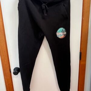 Black Sweatpants with Surf Patch